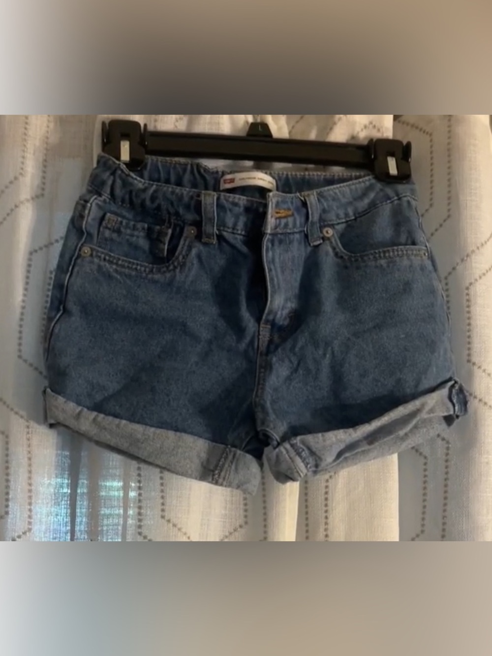 Levi’s Girls 12 REG Blue Girlfriend Shorty Shorts w/adjustable waistband
